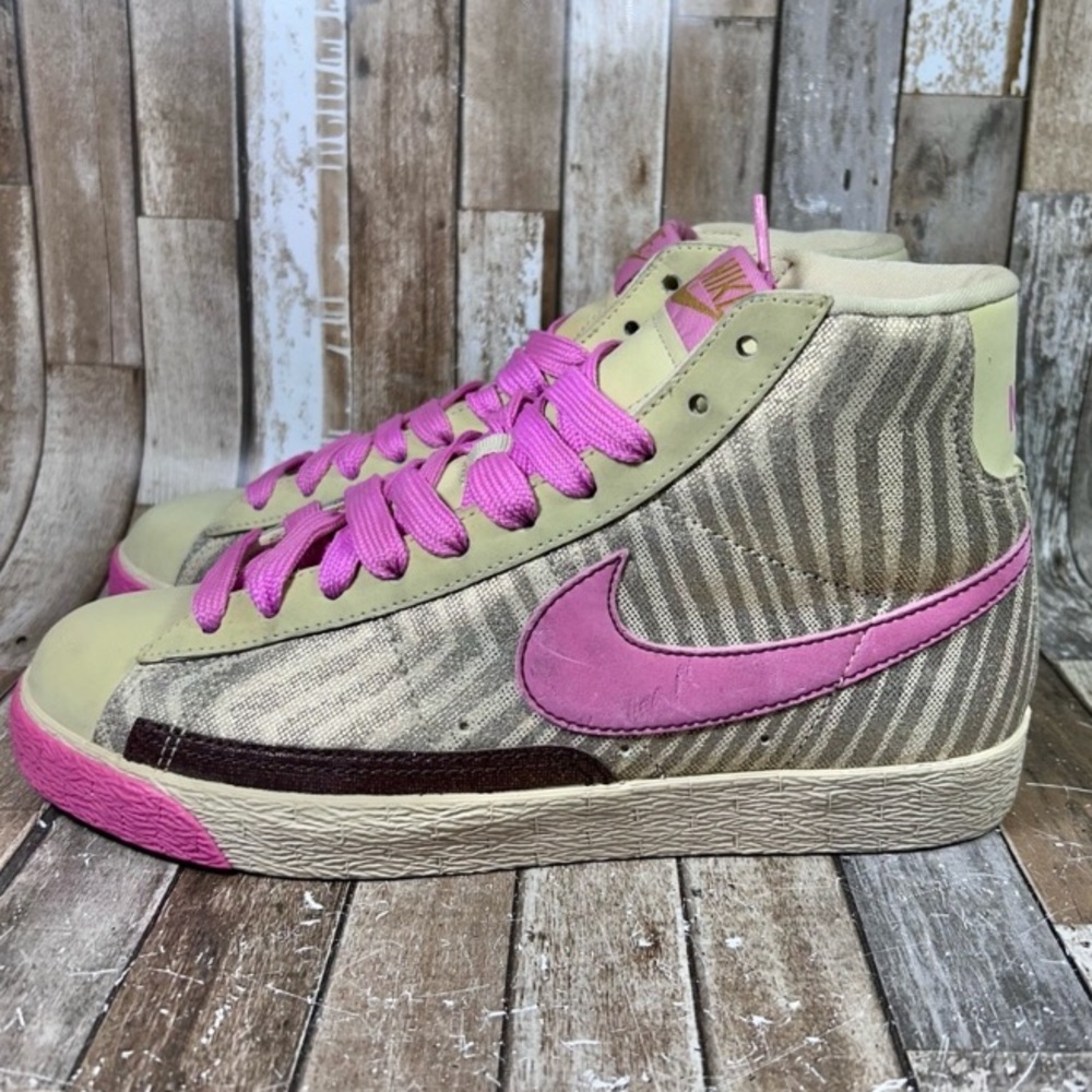 Nike Blazer Opal Rose Metallic Gold High Top Sneakers